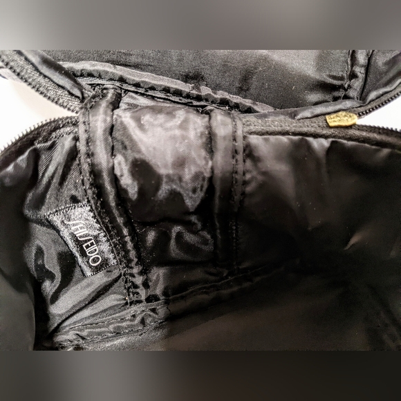 Vtg 02 Nwot Stephen Jones Shiseido bag Woven leather black train case Limited Ed - Picture 8 of 10